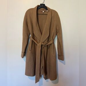 Anthropologie Tan Knit Wrap Coat/ Cardigan